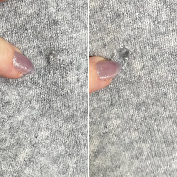 Naadam 100% Cashmere Hoodie Sweater Cropped Grey Cement Gray Hooded Crop size XS - Picture 5 of 5